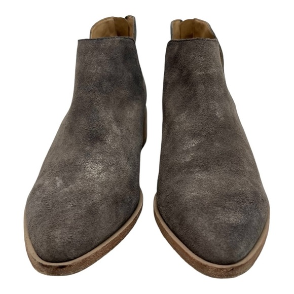 Vaneli Frappe Gray Metallic Suede Point Toe Casual Ankle Boots Women’s 8.5 - Picture 3 of 13